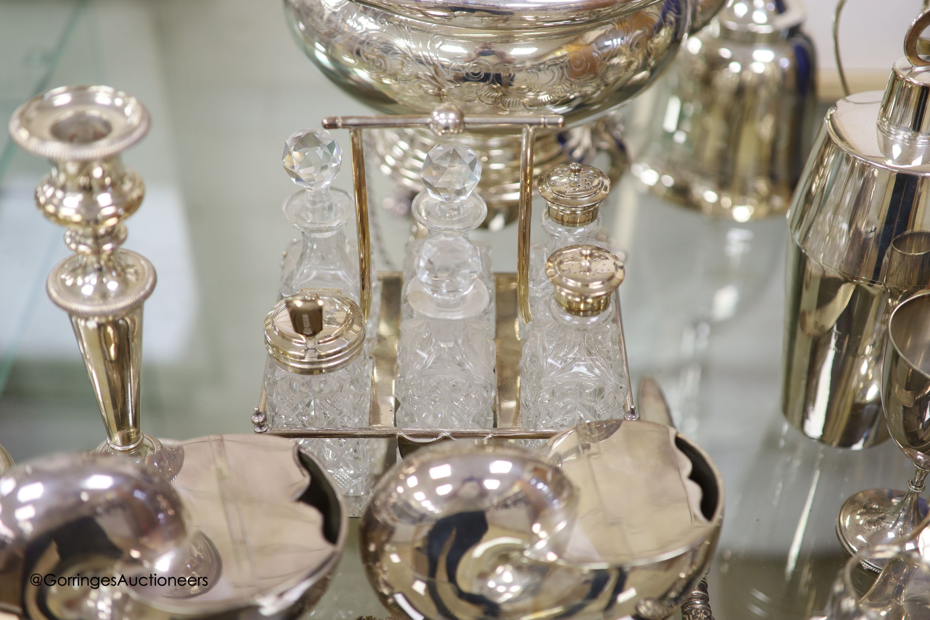 A quantity of various plated wares